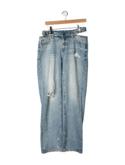 Pre-owned Ser.o.ya High-rise Straight Leg Jeans In Blue