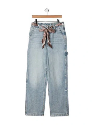 Pre-owned Ser.o.ya High-rise Straight Leg Jeans In Blue