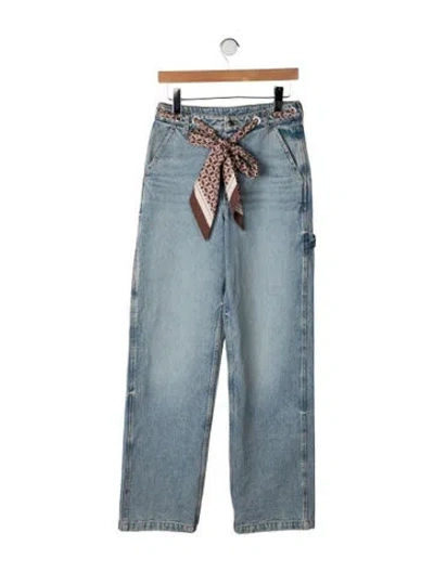 Pre-owned Ser.o.ya High-rise Straight Leg Jeans In Blue