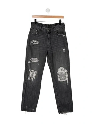 Pre-owned Ser.o.ya High-rise Straight Leg Jeans In Gray