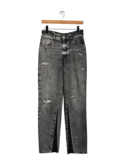 Pre-owned Ser.o.ya High-rise Straight Leg Jeans In Grey