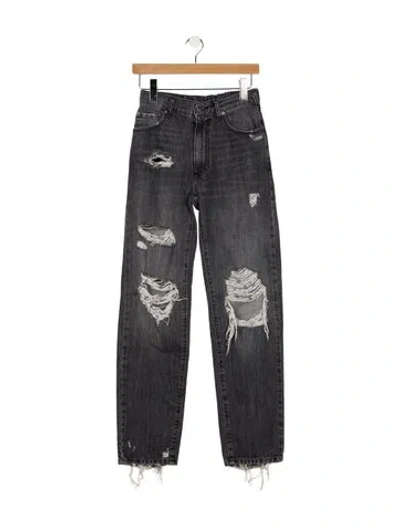 Pre-owned Ser.o.ya High-rise Straight Leg Jeans In Grey