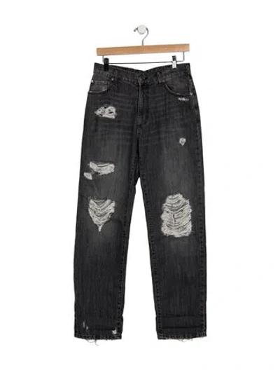 Pre-owned Ser.o.ya High-rise Straight Leg Jeans In Grey