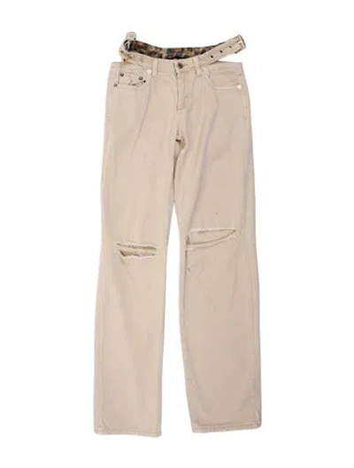 Pre-owned Ser.o.ya High-rise Straight Leg Jeans In Neutral