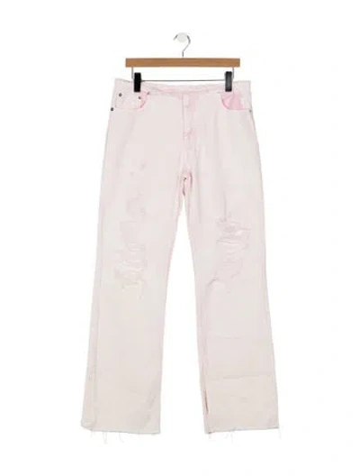 Pre-owned Ser.o.ya High-rise Straight Leg Jeans In Pink