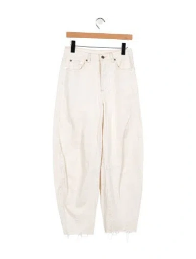 Pre-owned Ser.o.ya High-rise Straight Leg Jeans In White
