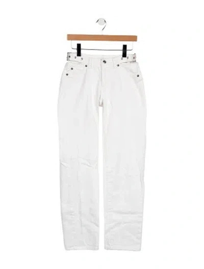 Pre-owned Ser.o.ya High-rise Straight Leg Jeans In White