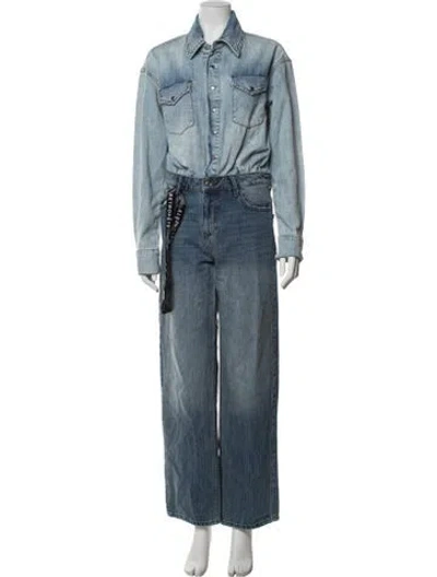 Pre-owned Ser.o.ya High-rise Wide Leg Jeans In Blue