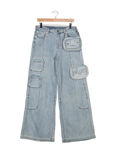 Pre-owned Ser.o.ya High-rise Wide Leg Jeans In Blue