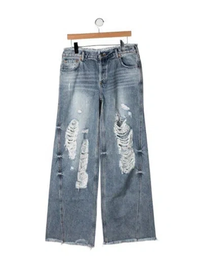 Pre-owned Ser.o.ya High-rise Wide Leg Jeans In Blue