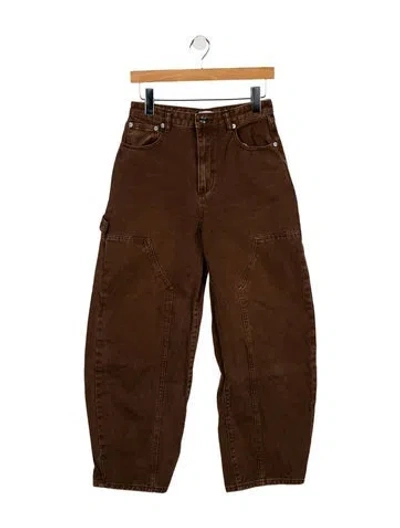 Pre-owned Ser.o.ya High-rise Wide Leg Jeans In Brown