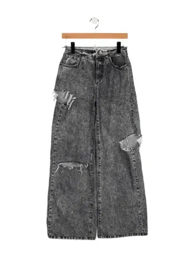 Pre-owned Ser.o.ya High-rise Wide Leg Jeans In Gray