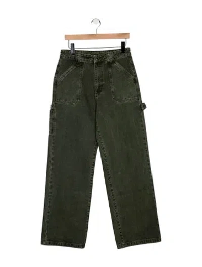Pre-owned Ser.o.ya High-rise Wide Leg Jeans In Green