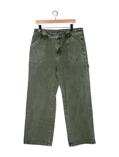 Pre-owned Ser.o.ya High-rise Wide Leg Jeans In Green