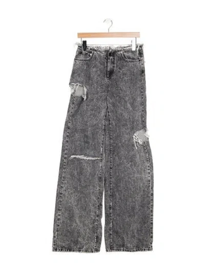 Pre-owned Ser.o.ya High-rise Wide Leg Jeans In Grey
