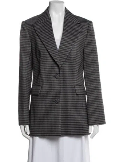 Pre-owned Ser.o.ya Houndstooth Print Blazer W/ Tags In Gray