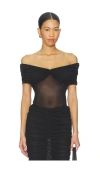Ser.o.ya Imelda Mesh Top In Animal Print