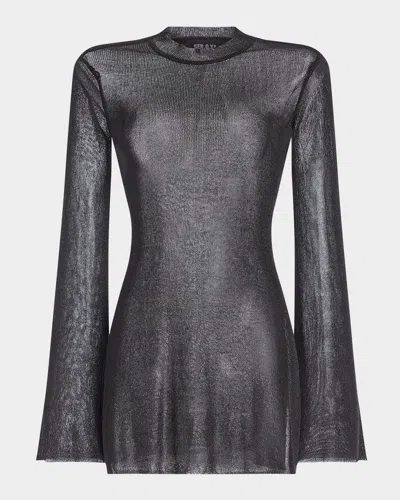 SER.O.YA INES LONGLINE METALLIC KNIT TOP