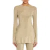 Ser.o.ya Ines Metallic Knit Top In Neutral
