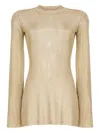 Ser.o.ya Ines Metallic Knit Top In Neutral