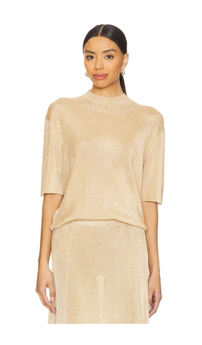 Ser.o.ya Iris Knit Top In Linen Beige
