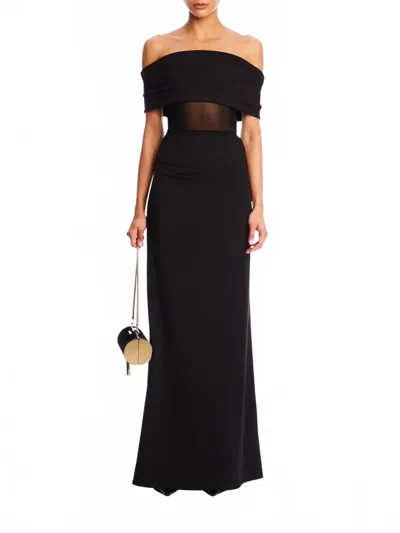 SER.O.YA ISABEL GOWN IN BLACK