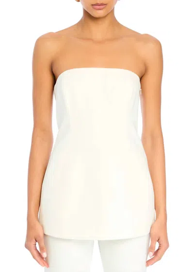 SER.O.YA ISOLDE STRAPLESS TOP IN EGGSHELL