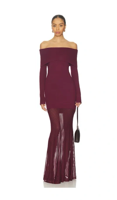 Ser.o.ya Isotta Dress In Burgundy