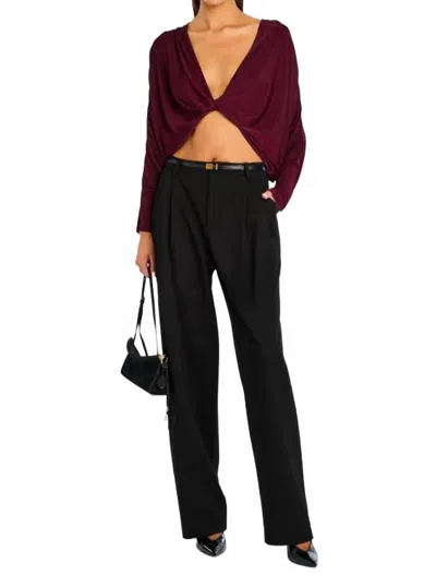 Ser.o.ya Jerome Top In Pinot In Burgundy