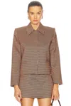 Ser.o.ya Jessamine Jacket In Camel Houndstooth