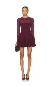 Ser.o.ya Joselyn Knit Dress In Burgundy