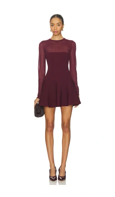 Ser.o.ya Joselyn Knit Dress In Burgundy