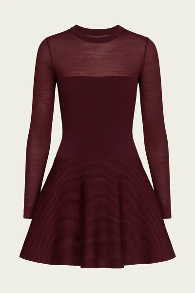 Ser.o.ya Joselyn Knit Mini Dress In Pinot