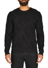 Ser.o.ya Joseph Grid Cable Sweater In Black