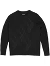 Ser.o.ya Joseph Grid Cable Sweater In Black