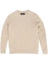 Ser.o.ya Joseph Grid Cable Sweater In Neutrals