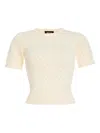 Ser.o.ya Josie Pointelle-knit Top In Neutral