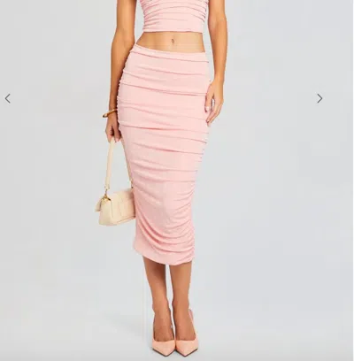 Ser.o.ya Julia Midi Skirt In Powpk In Pink