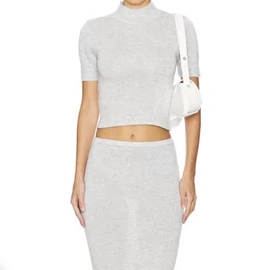 Ser.o.ya Kali Knit Top In Light Grey