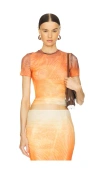 Ser.o.ya Women's Kate Mesh Baby Tee In Orange