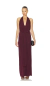 Ser.o.ya Kayla Maxi Dress In Burgundy