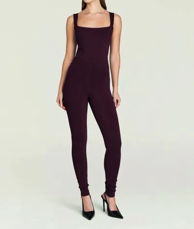 Ser.o.ya Kendall Bodycon Catsuit In Pinot In Burgundy