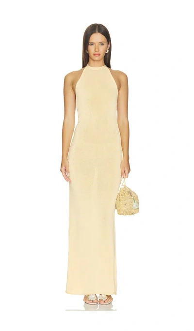 Ser.o.ya Keri Knit Maxi Dress In Yellow
