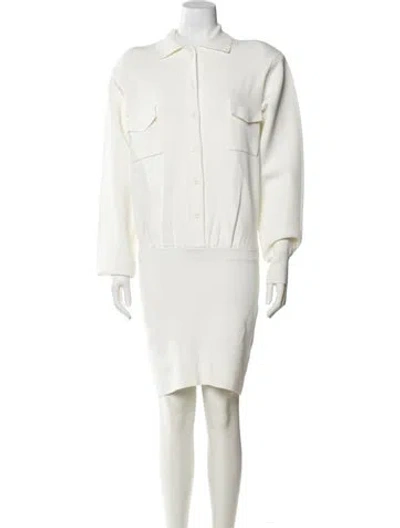 Pre-owned Ser.o.ya Knee-length Dress In White