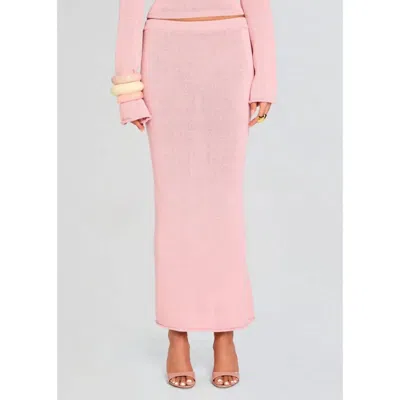 Ser.o.ya Kora Knit Maxi Skirt In Coral Blush In Multi