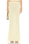 Ser.o.ya Harmony Metallic Knit Skirt In Butter