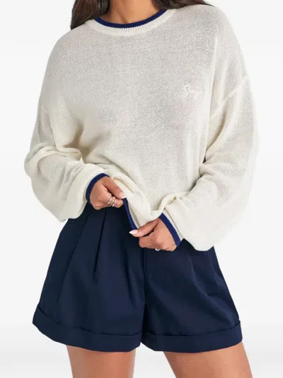 Ser.o.ya Kris Contrast-trim Sweater In Neutral