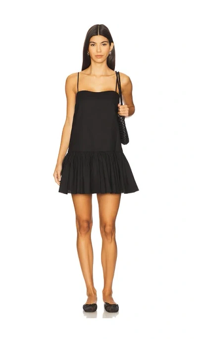 Ser.o.ya Krista Linen Mini Dress In Black