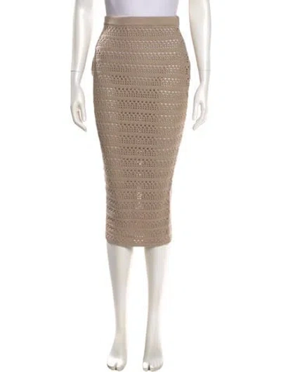 Pre-owned Ser.o.ya Lace Pattern Knee-length Skirt In Neutral