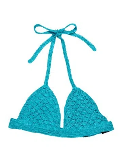 Pre-owned Ser.o.ya Lace Pattern Top In Blue